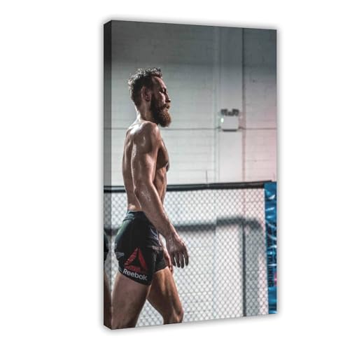 ZAQMKOL Poster auf Leinwand, Motiv: Boxer Conor McGregor, Schlafzimmer, Dekoration, Landschaft, Büro, Raumdekoration, Geschenk, 30 x 45 cm, 4 Stück von ZAQMKOL