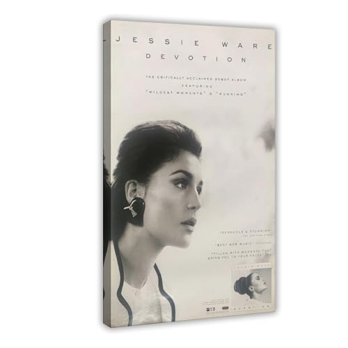 ZAQMKOL Poster mit Sängerin Jessie Ware (2) auf Leinwand, Wandkunst, Dekordruck, Bild Gemälde für Wohnzimmer, Schlafzimmer, Dekoration, 50 x 75 cm von ZAQMKOL