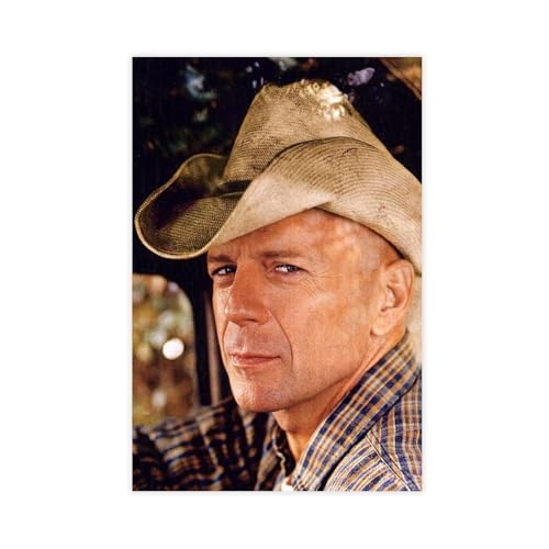 ZAQMKOL Poster mit Schauspieler Bruce Willis (11), Leinwand-Poster, Schlafzimmerdekoration, Landschaft, Büro, Raumdekoration, Geschenk, 40 x 60 cm von ZAQMKOL