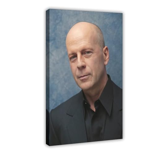 ZAQMKOL Poster mit Schauspieler Bruce Willis (14) auf Leinwand, Wandkunst, Dekordruck, Bild Gemälde für Wohnzimmer, Schlafzimmer, Dekoration, 60 x 90 cm von ZAQMKOL
