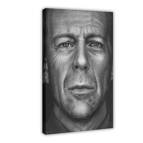 ZAQMKOL Poster mit Schauspieler Bruce Willis (22) auf Leinwand, Schlafzimmer, Dekoration, Landschaft, Büro, Raumdekoration, Geschenk, 50 x 75 cm von ZAQMKOL