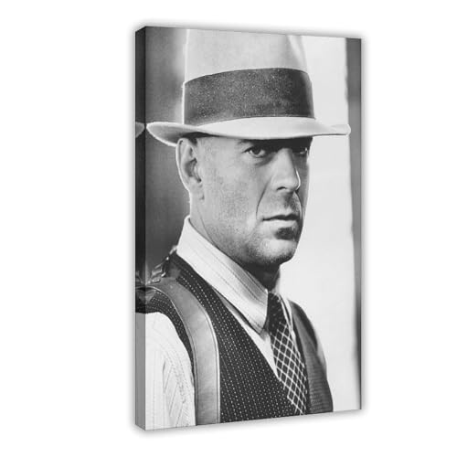 ZAQMKOL Poster mit Schauspieler Bruce Willis (25) auf Leinwand, Wandkunst, Dekordruck, Bild Gemälde für Wohnzimmer, Schlafzimmer, Dekoration, 60 x 90 cm von ZAQMKOL