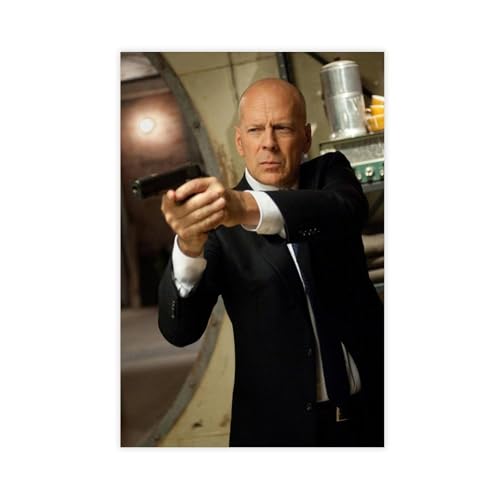 ZAQMKOL Poster mit Schauspieler Bruce Willis (29) auf Leinwand, Wandkunst, Dekordruck, Bild Gemälde für Wohnzimmer, Schlafzimmer, Dekoration, 40 x 60 cm von ZAQMKOL