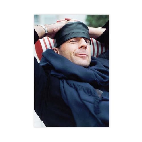 ZAQMKOL Poster mit Schauspieler Bruce Willis (6) auf Leinwand, Schlafzimmer, Dekoration, Landschaft, Büro, Raumdekoration, Geschenk, 30 x 45 cm von ZAQMKOL