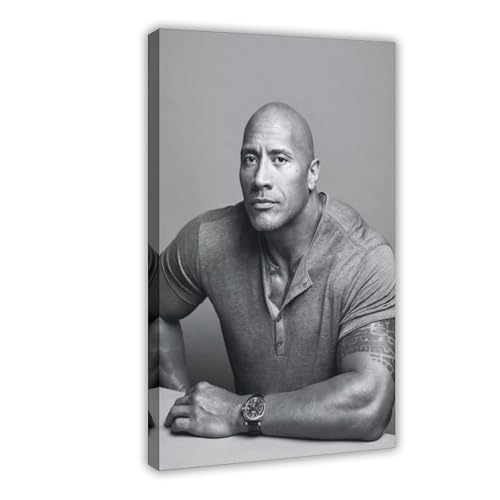 ZAQMKOL Poster mit Schauspieler Dwayne Johnson (1), Leinwand-Poster, Schlafzimmerdekoration, Landschaft, Büro, Raumdekoration, Geschenk, 40 x 60 cm von ZAQMKOL