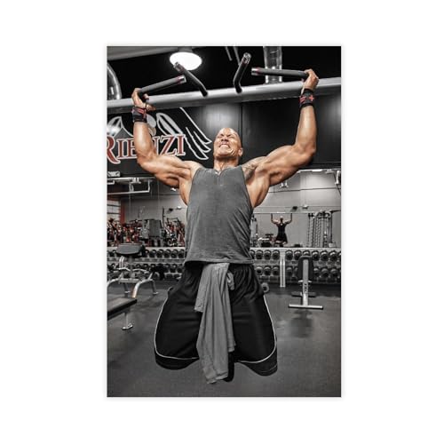 ZAQMKOL Poster mit Schauspieler Dwayne Johnson (14), Leinwand-Poster, Schlafzimmerdekoration, Landschaft, Büro, Raumdekoration, Geschenk, 60 x 90 cm von ZAQMKOL