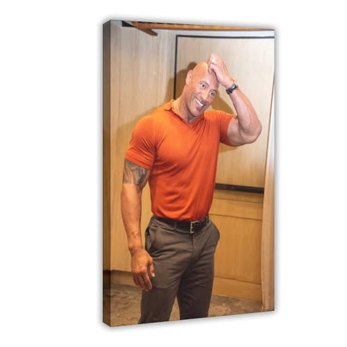 ZAQMKOL Poster mit Schauspieler Dwayne Johnson (24) auf Leinwand, Wandkunst, Dekordruck, Gemälde für Wohnzimmer, Schlafzimmer, Dekoration, 40 x 60 cm von ZAQMKOL