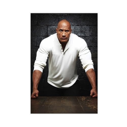 ZAQMKOL Poster mit Schauspieler Dwayne Johnson (27) auf Leinwand, Schlafzimmer, Dekoration, Landschaft, Büro, Raumdekoration, Geschenk, 40 x 60 cm von ZAQMKOL