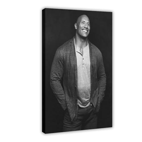 ZAQMKOL Poster mit Schauspieler Dwayne Johnson (9) auf Leinwand, Wandkunst, Dekordruck, Gemälde für Wohnzimmer, Schlafzimmer, Dekoration, 60 x 90 cm von ZAQMKOL