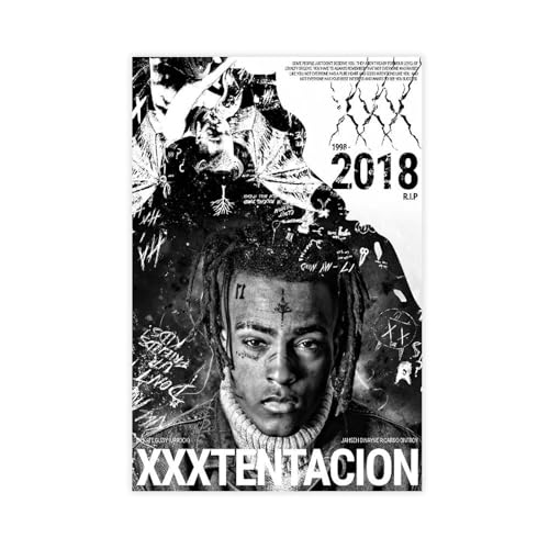 ZAQMKOL Rapper XXXtentacion Poster (18) Leinwandposter Schlafzimmer Dekor Landschaft Büro Zimmer Dekor Geschenk 60 x 90 cm von ZAQMKOL