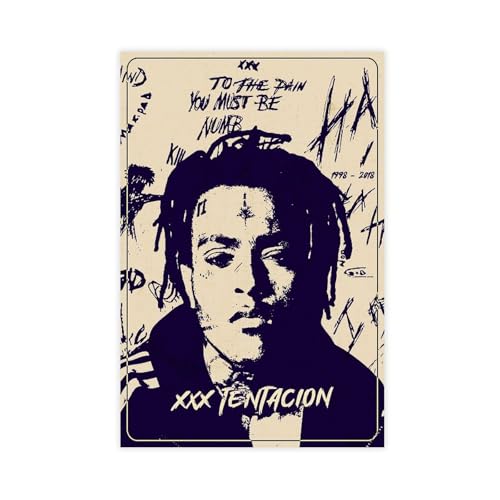 ZAQMKOL Rapper XXXtentacion Poster (9) Leinwandposter Schlafzimmer Dekor Landschaft Büro Zimmer Dekor Geschenk 60 x 90 cm von ZAQMKOL