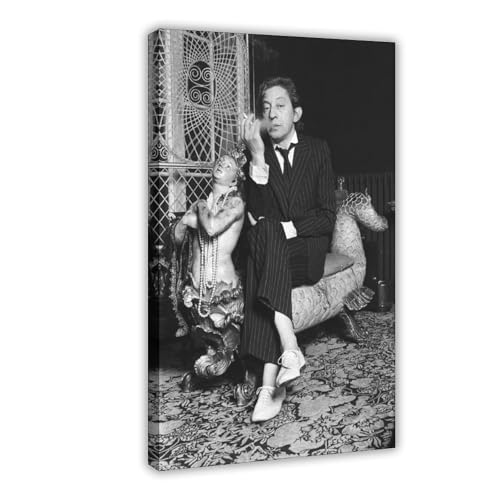 ZAQMKOL Serge Gainsbourg Poster (13) Leinwandposter Schlafzimmer Dekor Landschaft Büro Zimmer Dekor Geschenk 30 x 45 cm von ZAQMKOL