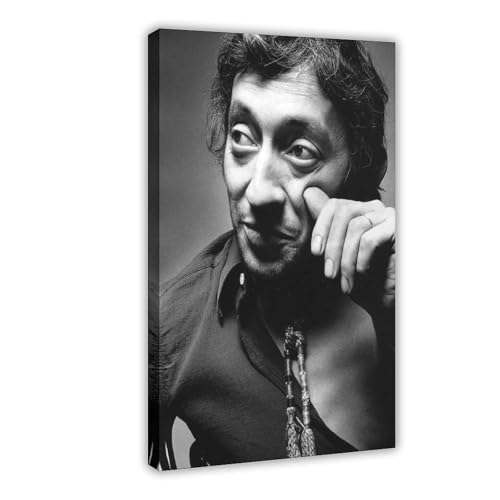 ZAQMKOL Serge Gainsbourg Poster (28) Leinwand-Poster, Schlafzimmerdekoration, Landschaft, Büro, Raumdekoration, Geschenk, 50 x 75 cm von ZAQMKOL