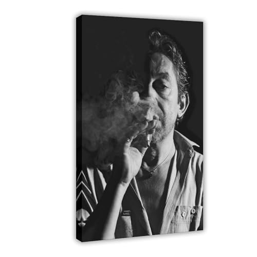ZAQMKOL Serge Gainsbourg Poster (8) Leinwandposter Schlafzimmer Dekor Landschaft Büro Zimmer Dekor Geschenk 40 x 60 cm von ZAQMKOL