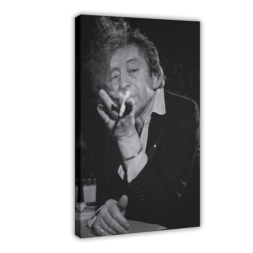ZAQMKOL Serge Gainsbourg Poster (9) Leinwandposter Schlafzimmer Dekor Landschaft Büro Zimmer Dekor Geschenk 40 x 60 cm von ZAQMKOL