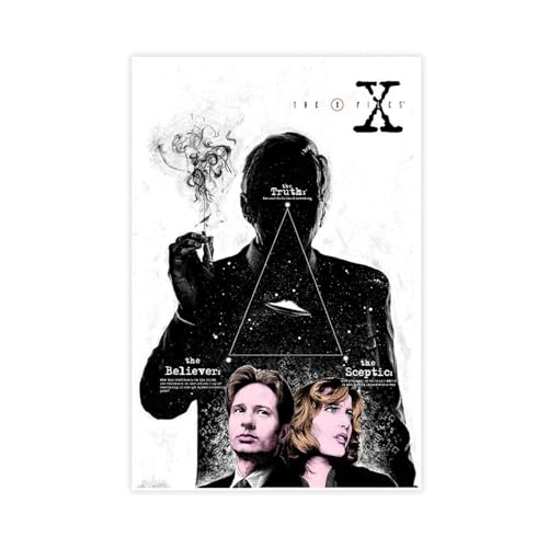 ZAQMKOL The X Files TV-Serie-Poster (19) Leinwand-Poster, Wandkunst, Dekordruck, Bild Gemälde für Wohnzimmer, Schlafzimmer, Dekoration, 50 x 75 cm von ZAQMKOL