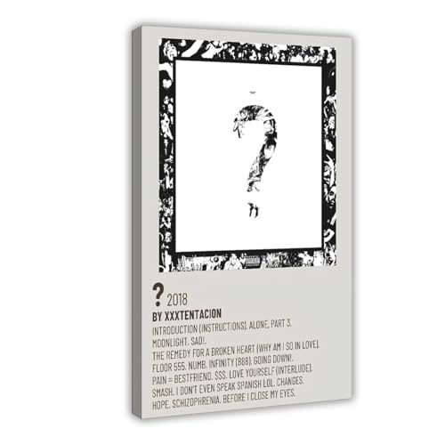 ZAQMKOL XXXtentacion Album-Poster, Leinwand-Poster, Schlafzimmer, Dekoration, Landschaft, Büro, Raumdekoration, Geschenk, 20 x 30 cm von ZAQMKOL