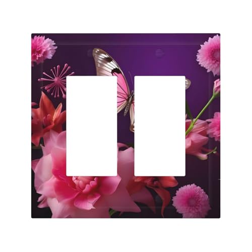 Blume, langlebige und stilvolle Wandplatte, vollflächiger Druck, PC-Material, hitze- und lichtbeständig, einfach zu installieren von ZAQXSWCDEV