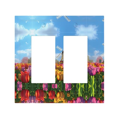 Bunte Feder-Wandplatte, langlebig und stilvoll, vollflächiger Druck, PC-Material, hitze- und lichtbeständig, einfach zu installieren von ZAQXSWCDEV