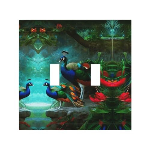 Bunte Pfau-Wandplatte, langlebig und stilvoll, vollflächiger Druck, PC-Material, hitze- und lichtbeständig, einfach zu installieren Bunte Pfau-Wandplatte, langlebig und stilvoll, vollflächiger Druck, PC-Material, hitze- und lichtbeständig, einfach zu installieren von ZAQXSWCDEV