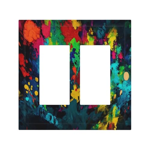 Bunte abstrakte Malerei, langlebige und stilvolle Wandplatte, vollflächiger Druck, PC-Material, hitze- und lichtbeständig, einfach zu installieren Bunte abstrakte Malerei, langlebige und stilvolle Wandplatte, vollflächiger Druck, PC-Material, hitze- und lichtbeständig, einfach zu installieren von ZAQXSWCDEV