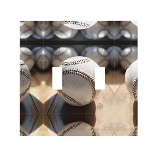 Cool Grey Baseball-Wandplatte, langlebig und stilvoll, vollflächiger Druck, PC-Material, hitze- und lichtbeständig, einfach zu installieren von ZAQXSWCDEV