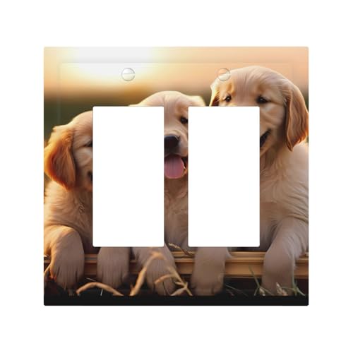 Golden Retriever Hundewelpe, langlebige und stilvolle Wandplatte, vollflächiger Druck, PC-Material, hitze- und lichtbeständig, einfach zu installieren Golden Retriever Hundewelpe, langlebige und stilvolle Wandplatte, vollflächiger Druck, PC-Material, hitze- und lichtbeständig, einfach zu installieren von ZAQXSWCDEV