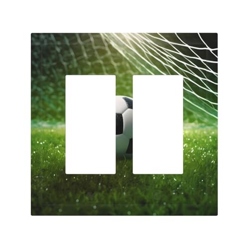 Green Grass Soccer Wandplatte, langlebig und stilvoll, vollflächiger Druck, PC-Material, hitze- und lichtbeständig, einfach zu installieren von ZAQXSWCDEV