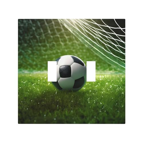Green Grass Soccer Wandplatte, langlebig und stilvoll, vollflächiger Druck, PC-Material, hitze- und lichtbeständig, einfach zu installieren von ZAQXSWCDEV