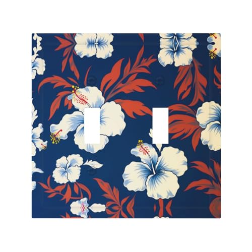 Hawaii-Blume, langlebige und stilvolle Wandplatte, vollflächiger Druck, PC-Material, hitze- und lichtbeständig, einfach zu installieren von ZAQXSWCDEV