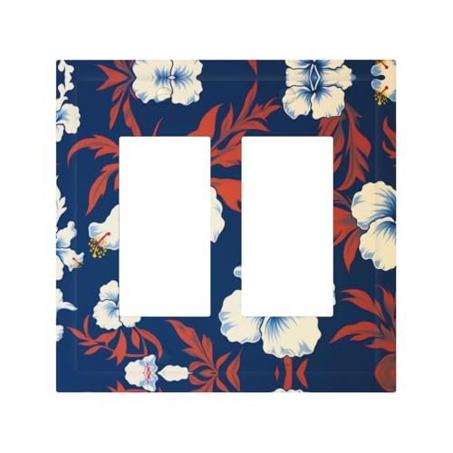Hawaii-Blume, langlebige und stilvolle Wandplatte, vollflächiger Druck, PC-Material, hitze- und lichtbeständig, einfach zu installieren von ZAQXSWCDEV