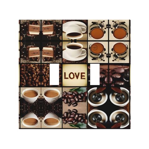 Kaffee-Collage, langlebige und stilvolle Wandplatte, vollflächiger Druck, PC-Material, hitze- und lichtbeständig, einfach zu installieren Kaffee-Collage, langlebige und stilvolle Wandplatte, vollflächiger Druck, PC-Material, hitze- und lichtbeständig, einfach zu installieren von ZAQXSWCDEV