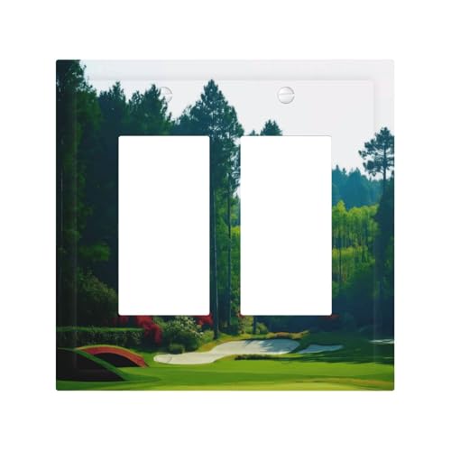 Langlebige und stilvolle Wandplatte für Golfplatz, vollflächiger Druck, PC-Material, hitze- und lichtbeständig, einfach zu installieren von ZAQXSWCDEV