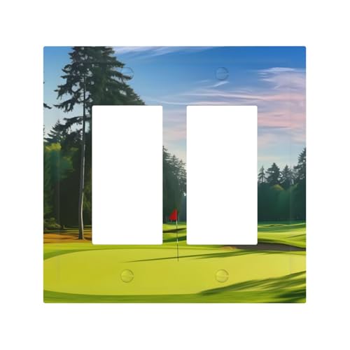 Langlebige und stilvolle Wandplatte für Golfplatz-Rasen, vollflächiger Druck, PC-Material, hitze- und lichtbeständig, einfach zu installieren von ZAQXSWCDEV