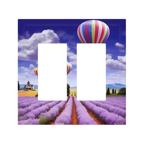 Lavendel-Heißluftballon-Wandplatte, langlebig und stilvoll, vollflächiger Druck, PC-Material, hitze- und lichtbeständig, einfach zu installieren Lavendel-Heißluftballon-Wandplatte, langlebig und stilvoll, vollflächiger Druck, PC-Material, hitze- und lichtbeständig, einfach zu installieren von ZAQXSWCDEV