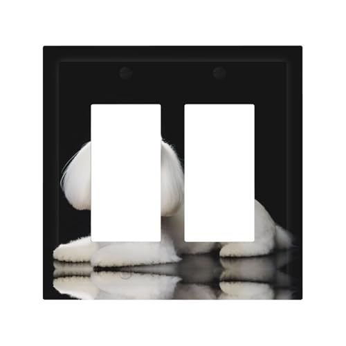 Lovely Dogs (7) Langlebige und stilvolle Wandplatte, vollflächiger Druck, PC-Material, hitze- und lichtbeständig, einfach zu installieren von ZAQXSWCDEV