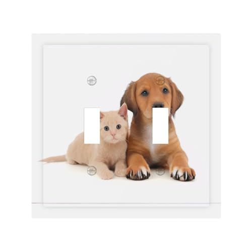 Lovely Dogs (9) Langlebige und stilvolle Wandplatte, vollflächiger Druck, PC-Material, hitze- und lichtbeständig, einfach zu installieren von ZAQXSWCDEV