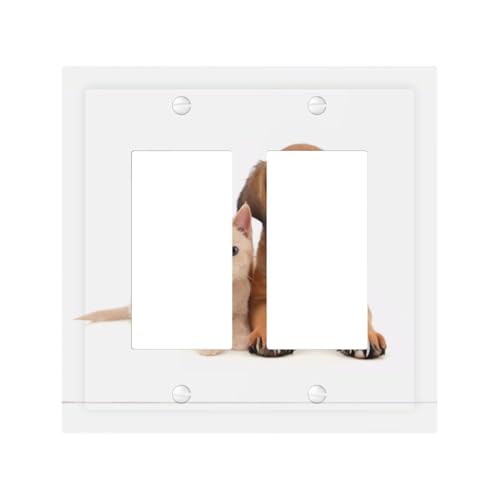 Lovely Dogs (9) Langlebige und stilvolle Wandplatte, vollflächiger Druck, PC-Material, hitze- und lichtbeständig, einfach zu installieren von ZAQXSWCDEV