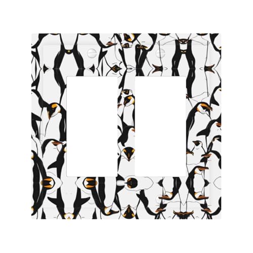 Niedliche Baby-Pinguine, langlebige und stilvolle Wandplatte, vollflächiger Druck, PC-Material, hitze- und lichtbeständig, einfach zu installieren von ZAQXSWCDEV