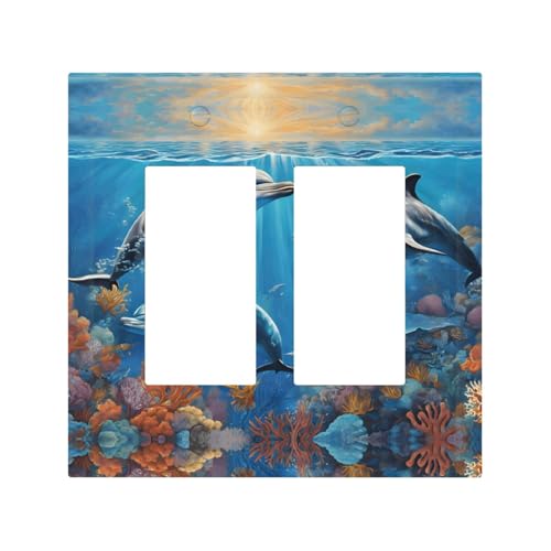 Niedliche Delfin-Wandplatte, langlebig und stilvoll, vollflächiger Druck, PC-Material, hitze- und lichtbeständig, einfach zu installieren Niedliche Delfin-Wandplatte, langlebig und stilvoll, vollflächiger Druck, PC-Material, hitze- und lichtbeständig, einfach zu installieren von ZAQXSWCDEV