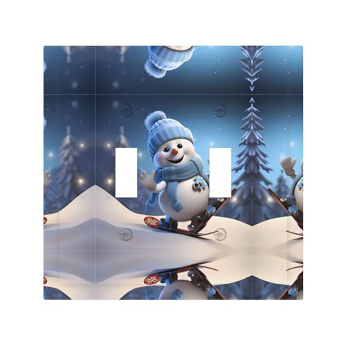 Niedliche Wandplatte für Snowboard, Schneemann, langlebig und stilvoll, vollflächiger Druck, PC-Material, hitze- und lichtbeständig, einfach zu installieren von ZAQXSWCDEV