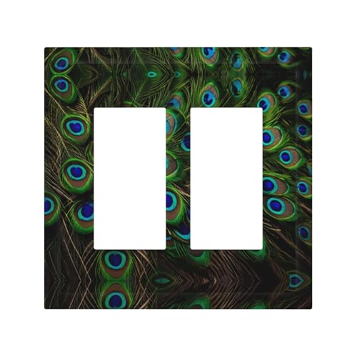 Pfauenfeder-Wandplatte, langlebig und stilvoll, vollflächiger Druck, PC-Material, hitze- und lichtbeständig, einfach zu installieren Pfauenfeder-Wandplatte, langlebig und stilvoll, vollflächiger Druck, PC-Material, hitze- und lichtbeständig, einfach zu installieren von ZAQXSWCDEV