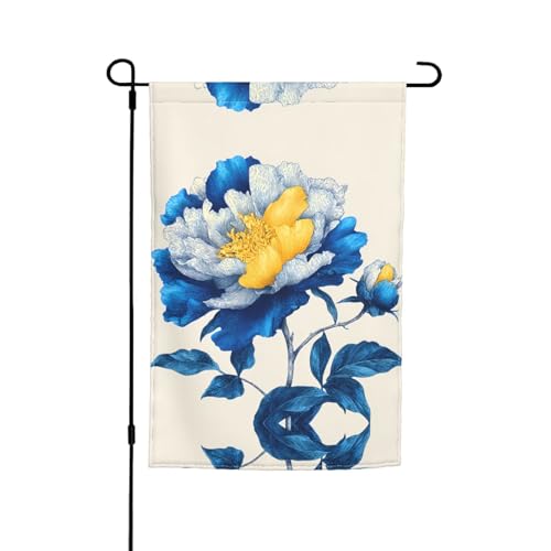 Schöne Blumen Gartenflagge 30,5 x 45,7 cm – lebendige doppelseitig bedruckte dekorative Flagge für Hof, Garten, Terrasse und Balkon – langlebige, wetterfeste Outdoor-Flagge von ZAQXSWCDEV