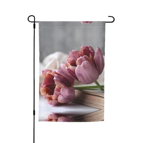 Schöne Blumen Gartenflagge 30,5 x 45,7 cm – lebendige doppelseitig bedruckte dekorative Flagge für Hof, Garten, Terrasse und Balkon – langlebige, wetterfeste Outdoor-Flagge von ZAQXSWCDEV