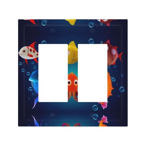 Sea Life langlebige und stilvolle Wandplatte, vollflächiger Druck, PC-Material, hitze- und lichtbeständig, einfach zu installieren von ZAQXSWCDEV