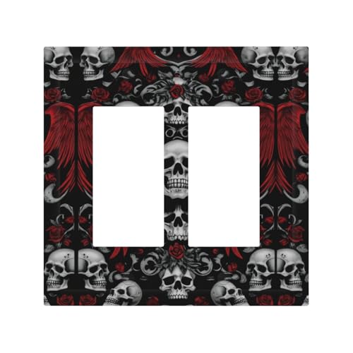 Strapazierfähige und stilvolle Wandplatte mit Totenkopf-Motiv, vollflächiger Druck, PC-Material, hitze- und lichtbeständig, einfach zu installieren Strapazierfähige und stilvolle Wandplatte mit Totenkopf-Motiv, vollflächiger Druck, PC-Material, hitze- und lichtbeständig, einfach zu installieren von ZAQXSWCDEV