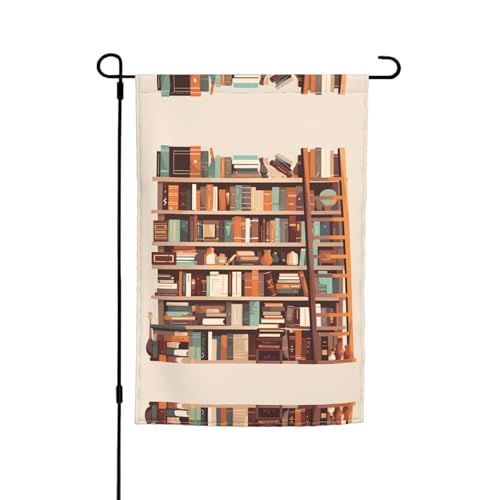 The Bookshelf In The Library Gartenflagge 30,5 x 45,7 cm – Lebendige, doppelseitig bedruckte dekorative Flagge für Hof, Garten, Terrasse und Balkon – langlebige, wetterfeste Outdoor-Flagge The Bookshelf In The Library Gartenflagge 30,5 x 45,7 cm – Lebendige, doppelseitig bedruckte dekorative Flagge für Hof, Garten, Terrasse und Balkon – langlebige, wetterfeste Outdoor-Flagge von ZAQXSWCDEV