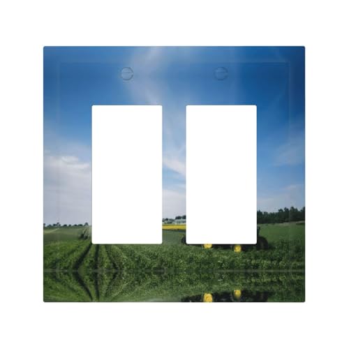 Traktor Farm langlebige und stilvolle Wandplatte, vollflächiger Druck, PC-Material, hitze- und lichtbeständig, einfach zu installieren von ZAQXSWCDEV