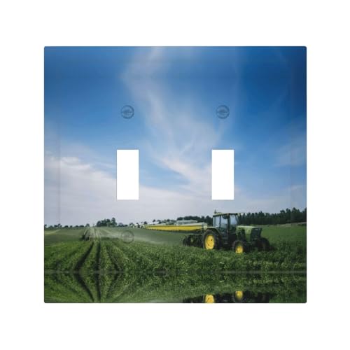 Traktor Farm langlebige und stilvolle Wandplatte, vollflächiger Druck, PC-Material, hitze- und lichtbeständig, einfach zu installieren von ZAQXSWCDEV