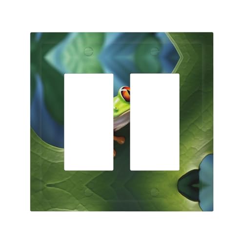 Wandplatte, Motiv: Baumfrosch, langlebig und stilvoll, vollflächiger Druck, PC-Material, hitze- und lichtbeständig, einfach zu installieren von ZAQXSWCDEV